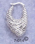 silver stylish filigree hoops