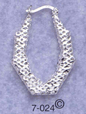 silver filigree hoop earrings