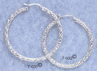 silver large thin filigree hoops