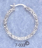 silver thin filigree hoop earrings