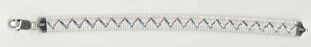 silver diamond cut omega bracelet