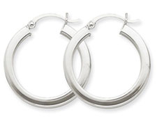 Plain square hoop earrings