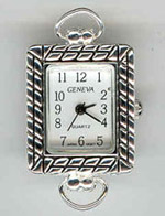 silver watch face with loops for beading